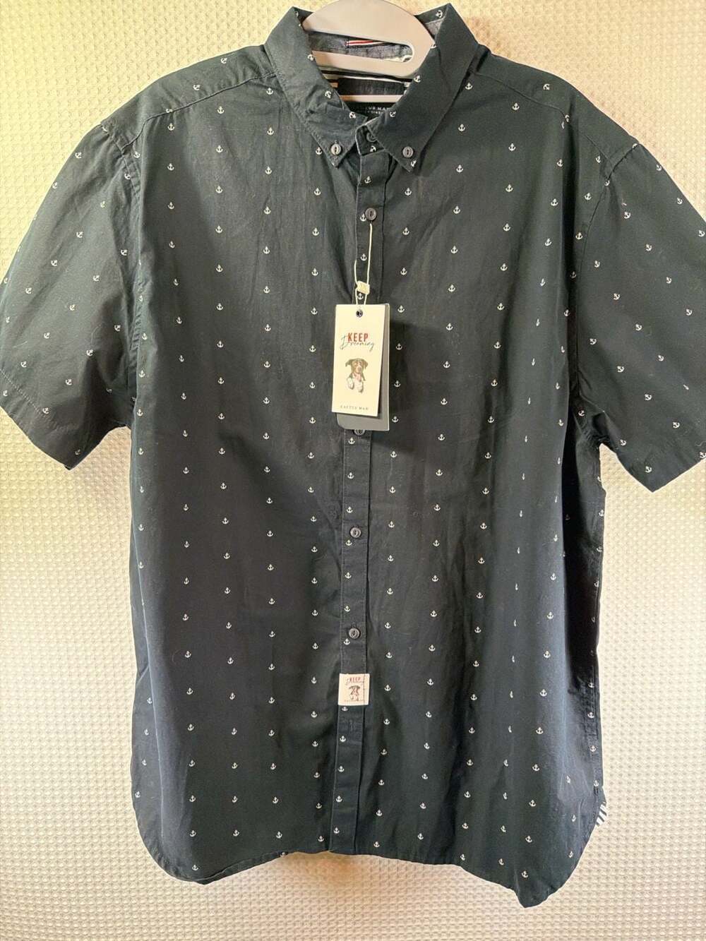 Cactus Man by Ricky Singh Shirt with Anchor Print, Size XL